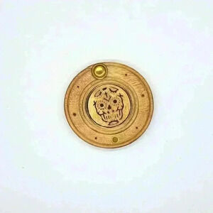 Wooden Skull Incense Burner